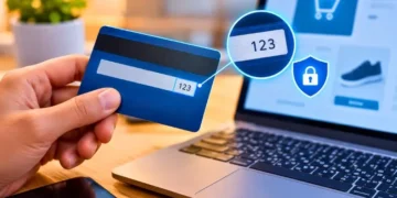CVV do cartão de crédito em compra online com foco em segurança