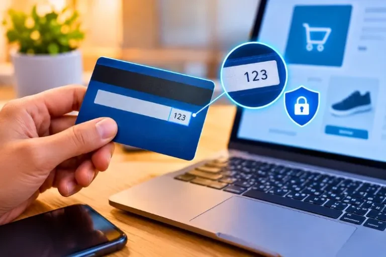 CVV do cartão de crédito em compra online com foco em segurança
